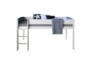 Homestyle4u Hochbett 90x200 Weiß mit Leiter und Rausfallschutz Bild 3