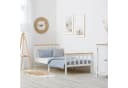 Homestyle4u Holzbett Weiß/Natur mit Lattenrost Bild 2