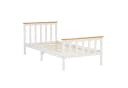 Homestyle4u Holzbett Weiß/Natur mit Lattenrost Bild 3