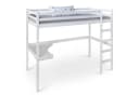 Homestyle4u Hochbett 90x200 Kinderbett Weiß mit Schreibtisch und Leiter Bild 3