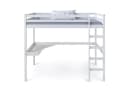 Homestyle4u Hochbett 90x200 Kinderbett Weiß mit Schreibtisch und Leiter Bild 4