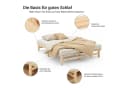 Homestyle4u Palettenbett Kiefernholz bodennah mit Lattenrost Bild 1