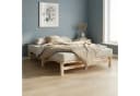Homestyle4u Palettenbett Kiefernholz bodennah mit Lattenrost Bild 2