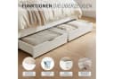 Homestyle4u Bettschubkasten 2er Set Weiß auf Rollen Bild 1