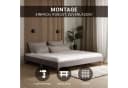 Homestyle4u Polsterbett Grau Futon-Design mit Lattenrost Bild 4