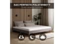 Homestyle4u Polsterbett Grau Futon-Design mit Lattenrost Bild 5