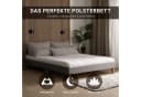 Homestyle4u Polsterbett Grau Futon-Stil mit Lattenrost 160x200 Bild 4