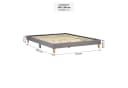 Homestyle4u Polsterbett Grau Futon-Stil mit Lattenrost 160x200 Bild 5
