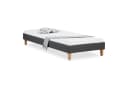 Homestyle4u Polsterbett Grau Futon-Stil ohne Kopfteil mit Lattenrost Bild 1