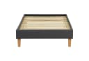 Homestyle4u Polsterbett Grau Futon-Stil ohne Kopfteil mit Lattenrost Bild 4