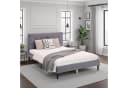 Homestyle4u Polsterbett 120x200 Grau Gestepptes Kopfteil Lattenrost Bild 2