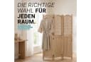 Homestyle4u Paravent Raumteiler Holz Natur 3-teilig faltbar Bild 1