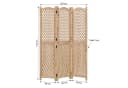 Homestyle4u Paravent Raumteiler Holz Natur 3-teilig faltbar Bild 5