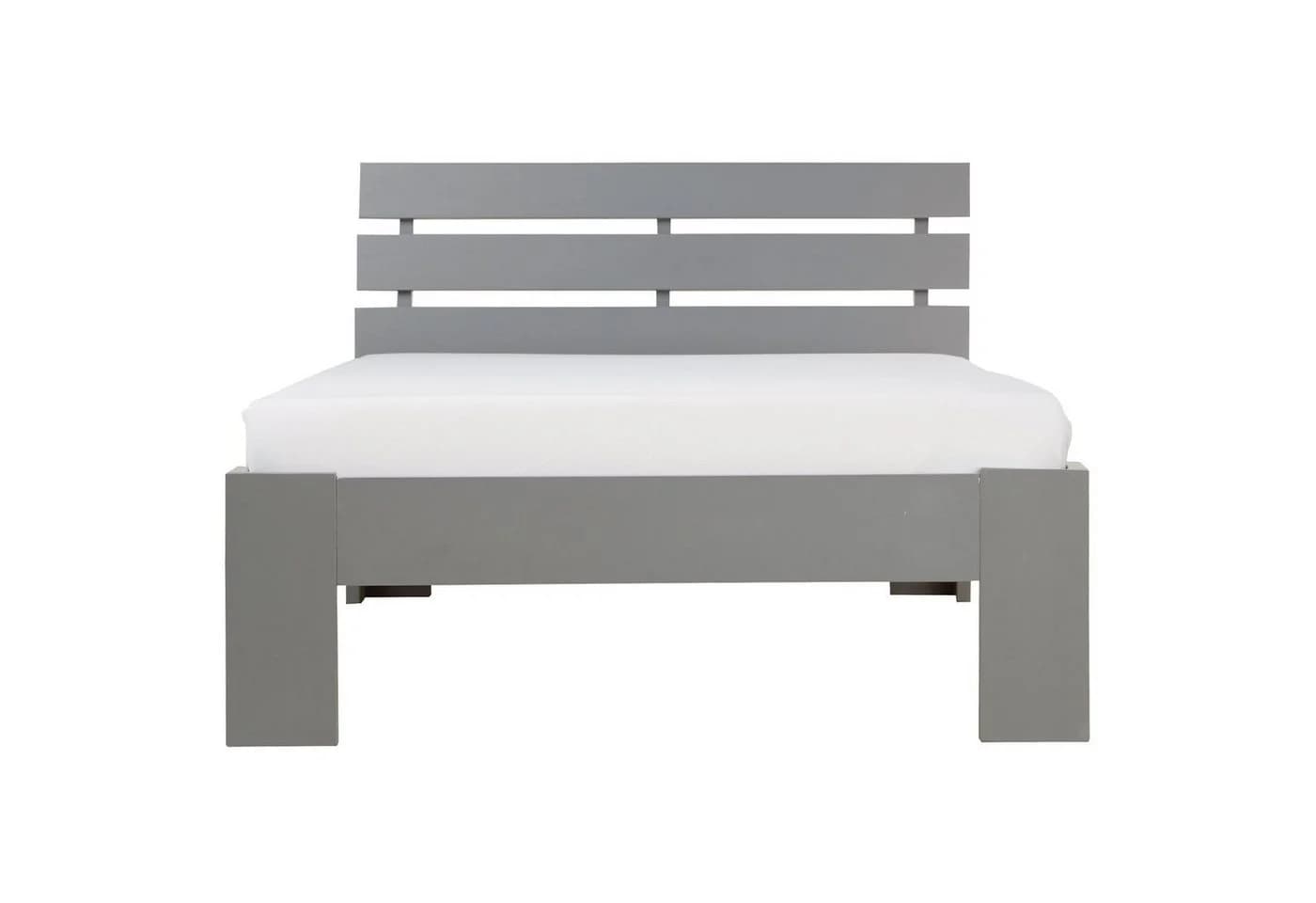 Homestyle4u Massivholzbett Grau mit Lattenrost Modern - Bild 4
