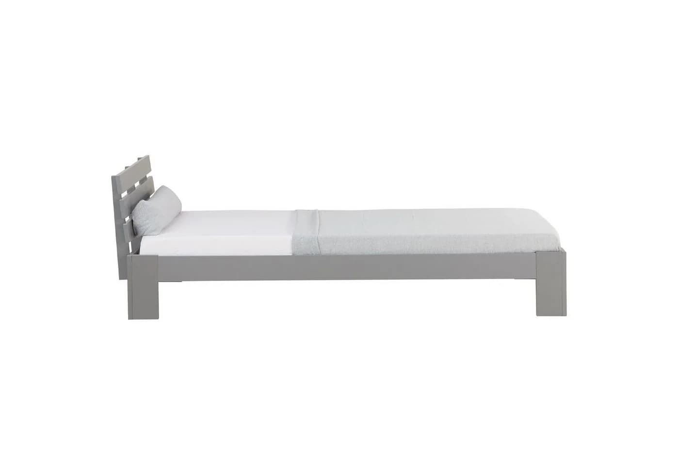 Homestyle4u Massivholzbett Grau mit Lattenrost Modern - Bild 5