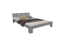 Homestyle4u Doppelbett Grau Massivholz mit Lattenrost Bild 2