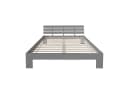 Homestyle4u Doppelbett Grau Massivholz mit Lattenrost Bild 3