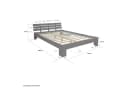 Homestyle4u Doppelbett Grau Massivholz mit Lattenrost Bild 4