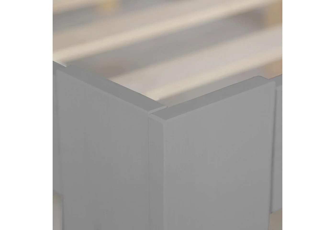 Homestyle4u Doppelbett Grau Massivholz mit Lattenrost - Bild 5