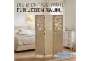 Homestyle4u Paravent Raumteiler Holz Beige Blattmuster 3-teilig Bild 3