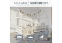 Homestyle4u Hausbett 80x160 cm Kinderbett Bodenbett Holzbett Weiß Bild 1