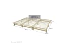 Homestyle4u Familienbett XXL 270x200 cm Kiefernholz Natur Bild 4