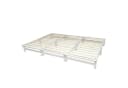 Homestyle4u Familienbett XXL Weiß Massivholz 270x200 cm mit Lattenrost Bild 2