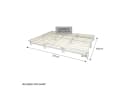 Homestyle4u Familienbett XXL Weiß Massivholz 270x200 cm mit Lattenrost Bild 4