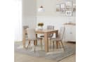 Homestyle4u Esstisch Massiv Weiß/Eiche 120x80 cm Ausziehbar Bild 2