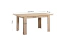 Homestyle4u Esstisch Massiv Weiß/Eiche 120x80 cm Ausziehbar Bild 4