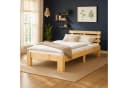 Homestyle4u Holzbett 90x200 mit Lattenrost Natur Modern Bild 2