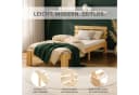 Homestyle4u Holzbett 90x200 mit Lattenrost Natur Modern Bild 3