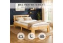 Homestyle4u Holzbett 90x200 mit Lattenrost Natur Modern Bild 4