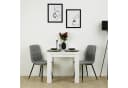 Homestyle4u Esszimmerstuhl Grau Leinen Metallbeine Modern Bild 1