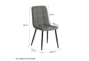 Homestyle4u Esszimmerstuhl Grau Leinen Metallbeine Modern Bild 3