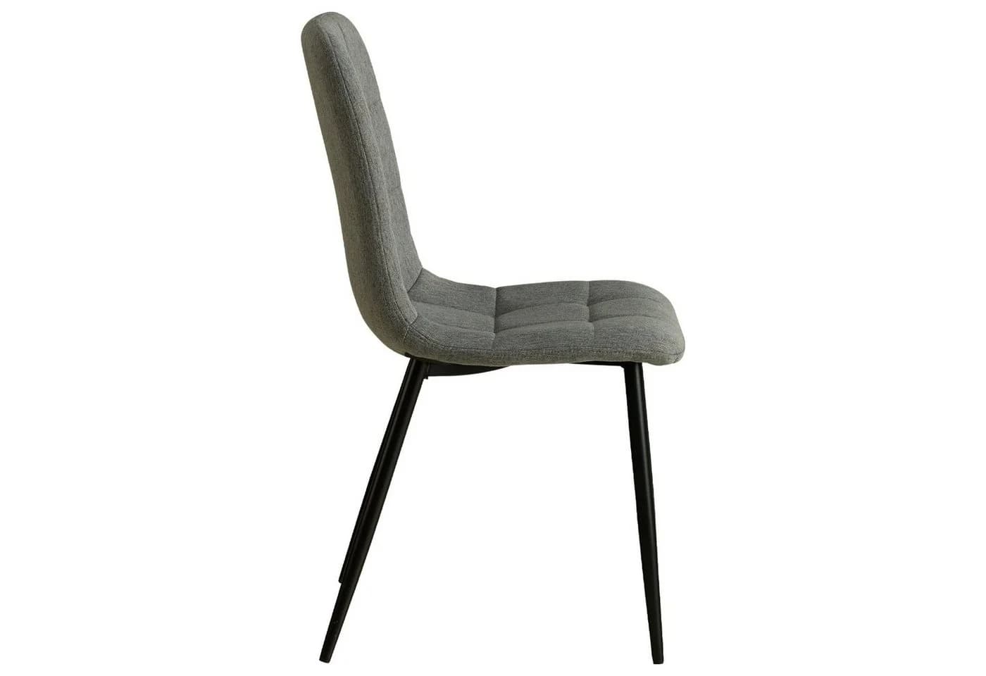 Homestyle4u Esszimmerstuhl Grau Leinen Metallbeine Modern - Bild 5