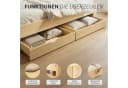 Homestyle4u 3-teiliger Paravent Weiß Paulowniaholz Raumtrenner Bild 5