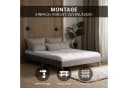Homestyle4u Polsterbett 140x200 Grau Futonbett Komplett-Set Bild 1