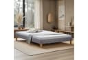 Homestyle4u Polsterbett 140x200 Grau Futonbett Komplett-Set Bild 2