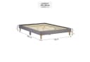 Homestyle4u Polsterbett 140x200 Grau Futonbett Komplett-Set Bild 4