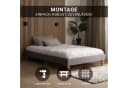 Homestyle4u Polsterbett 120x200 Doppelbett Grau Bett ohne Kopfteil Bild 3