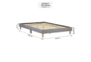 Homestyle4u Polsterbett 120x200 Doppelbett Grau Bett ohne Kopfteil Bild 5