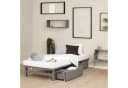 Homestyle4u Palettenbett Grau mit Bettkasten & Lattenrost Bild 4