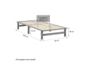 Homestyle4u Palettenbett Grau mit Bettkasten & Lattenrost Bild 5