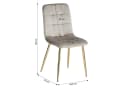 Homestyle4u Esszimmerstuhl 4er Set Grau Samt Gold Metallbeine Bild 3
