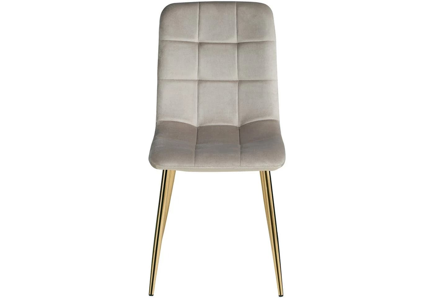 Homestyle4u Esszimmerstuhl 4er Set Grau Samt Gold Metallbeine - Bild 4