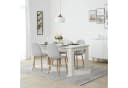 Homestyle4u Esszimmerstuhl Grau Leinen Metallbeine Holzoptik 4er Set Bild 1