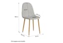 Homestyle4u Esszimmerstuhl Grau Leinen Metallbeine Holzoptik 4er Set Bild 4