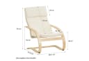 Homestyle4u Relaxsessel Schwingsessel Natur Beige Bild 3