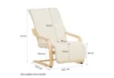 Homestyle4u Relaxsessel Beige gepolstert verstellbar Bild 3